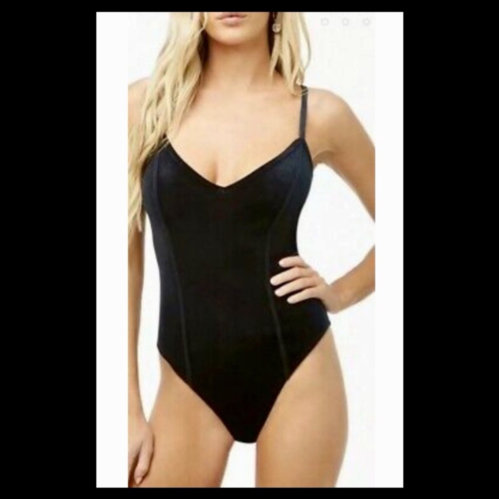 Forever 21 Velvet Cami Bodysuit